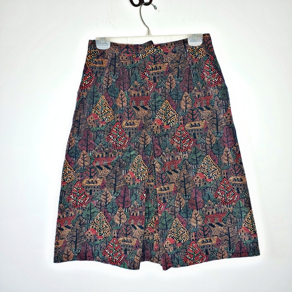 Vintage high waisted corduroy midi skirt